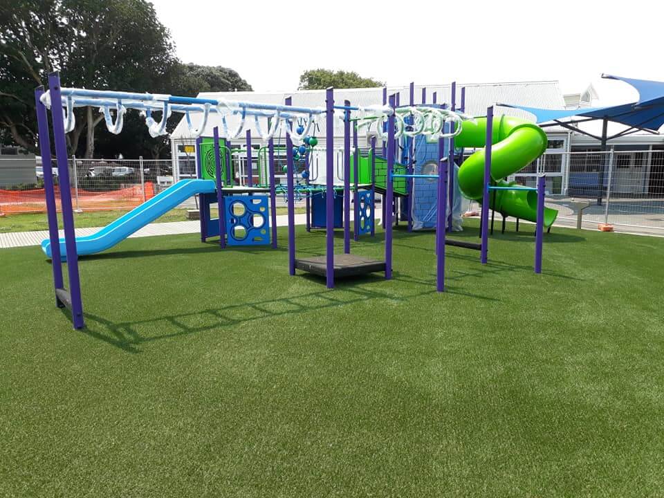 Child safe playground turf