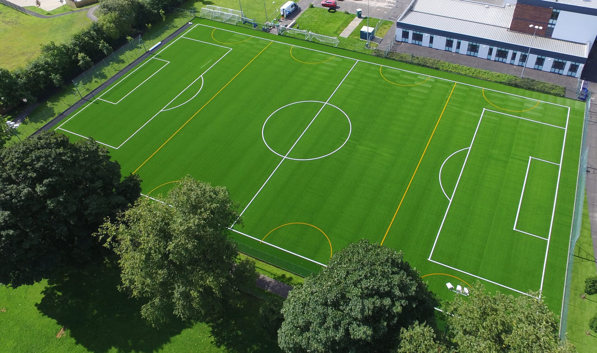 Third generation synthetic surface football field