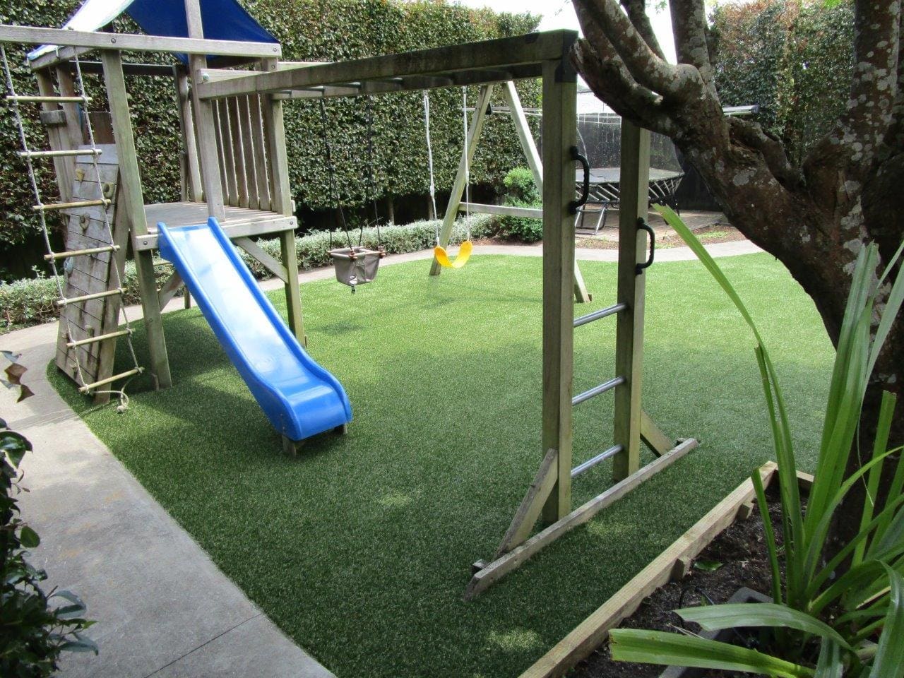 Fake grass used in a Playground